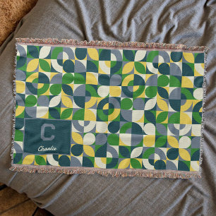 Moderne Bauhaus abstrakte geometrische Monogramm-M Decke