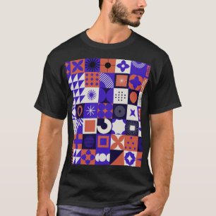 Moderne Bauhaus: Fettes geometrisches Muster. T-Shirt