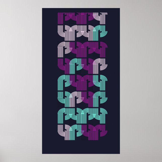 Moderne Bauhaus-Geometrie  Poster (Vorne)