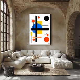 Moderne Bauhaus Geometrische Abstrakte Minimalisti Poster