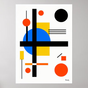 Moderne Bauhaus Geometrische Abstrakte Minimalisti Poster