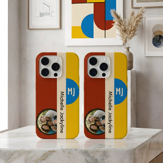 Moderne Bauhaus Geometrische Benutzerdefinierte Fo iPhone 15 Pro Hülle