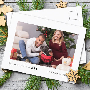 Moderne Baum-Foto Feiertagspostkarte