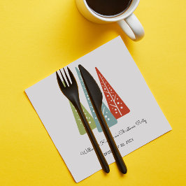 Moderne Bäume des Mitteljahrhunderts Custom Christ Serviette