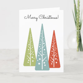 Moderne Bäume des Mitteljahrhunderts - Weihnachtsn Karte