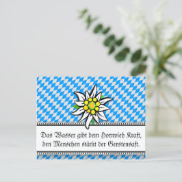 Moderne bayerische Erklärung zum Bier Postkarte