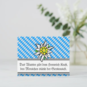 Moderne bayerische Erklärung zum Bier Postkarte