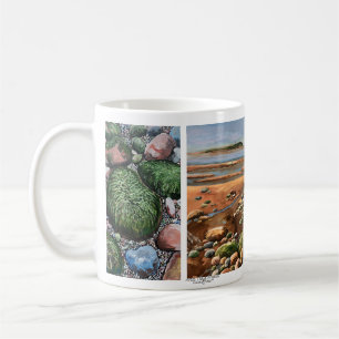 Moderne Beach Grüntöne und Sandbänke Seascape Kaffeetasse