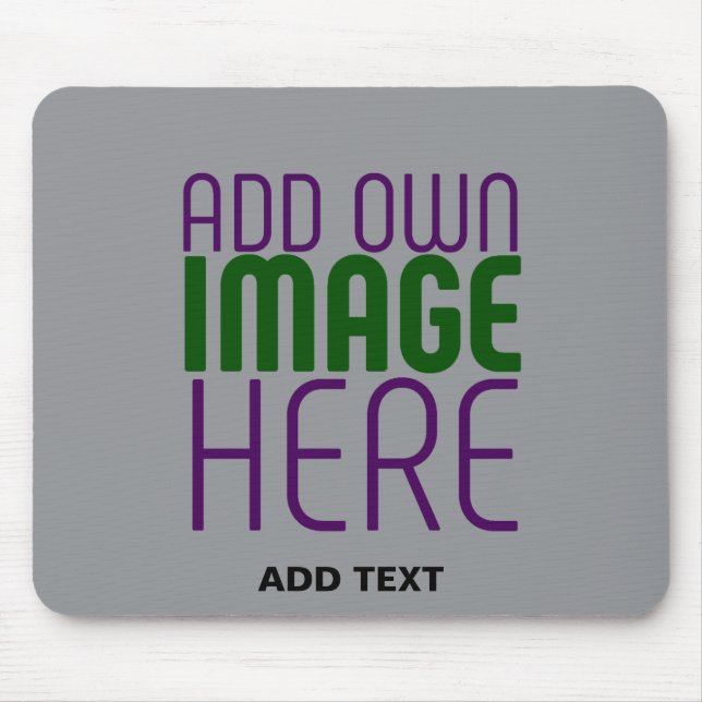 MODERNE BEARBEITBARE EINFACHE ASH-BILD-TEXTVORLAGE MOUSEPAD (Vorne)