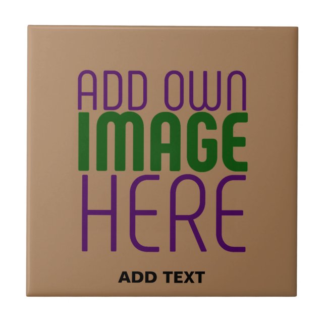 MODERNE BEARBEITBARE EINFACHE BRAUNE BILD-TEXT-VOR FLIESE (Vorderseite)