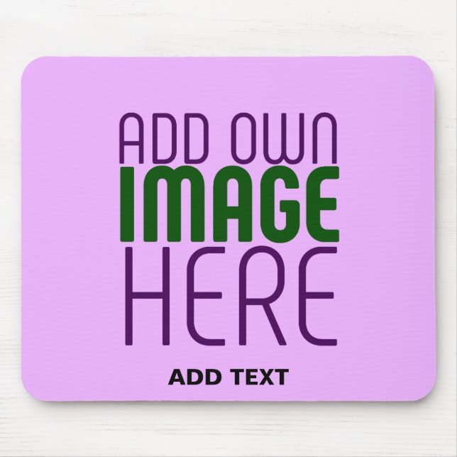 MODERNE BEARBEITBARE EINFACHE MAUVE-BILD-TEXTVORLA MOUSEPAD (Vorne)