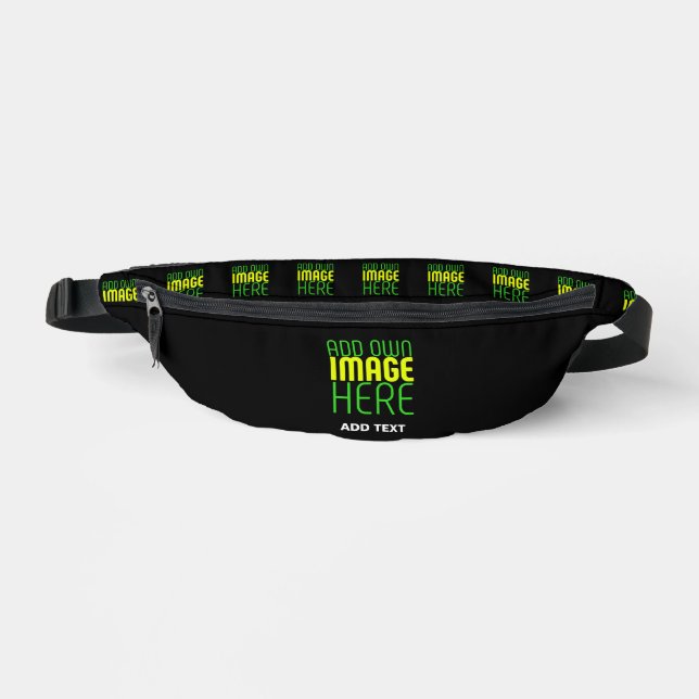 MODERNE BEARBEITBARE, EINFACHE TEMPLATE FÜR SCHWAR BAUCHTASCHE (Vorderseite)