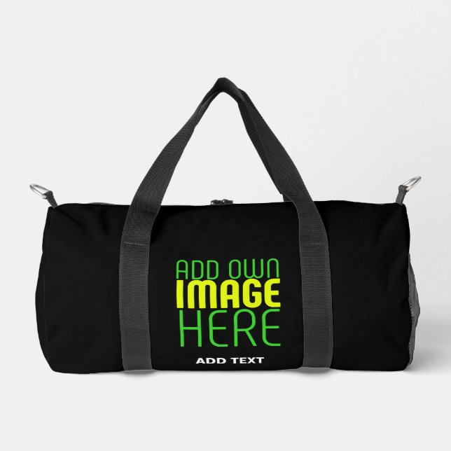 MODERNE BEARBEITBARE, EINFACHE TEMPLATE FÜR SCHWAR DUFFLE BAG (Vorderseite)