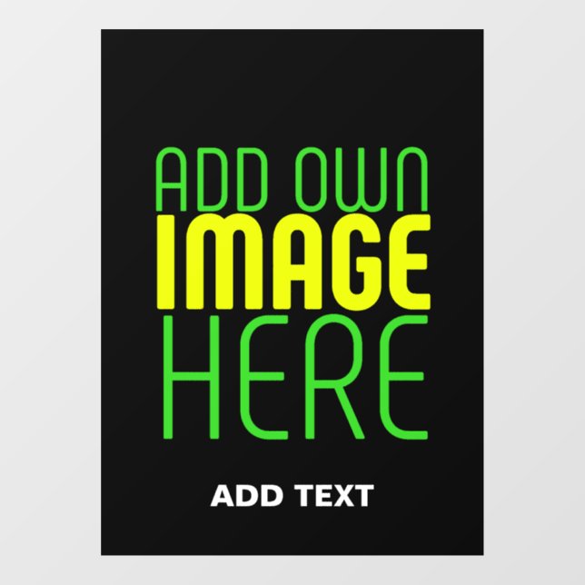 MODERNE BEARBEITBARE, EINFACHE TEMPLATE FÜR SCHWAR FENSTERAUFKLEBER (Blatt)