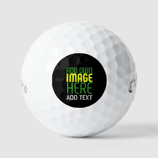 MODERNE BEARBEITBARE, EINFACHE TEMPLATE FÜR SCHWAR GOLFBALL (Vorderseite)