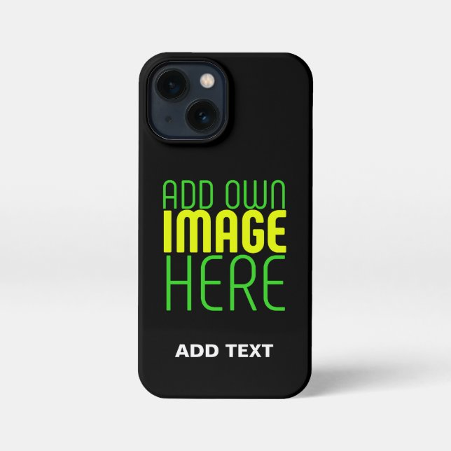 MODERNE BEARBEITBARE, EINFACHE TEMPLATE FÜR SCHWAR iPhone 13 MINI HÜLLE (Rückseite)