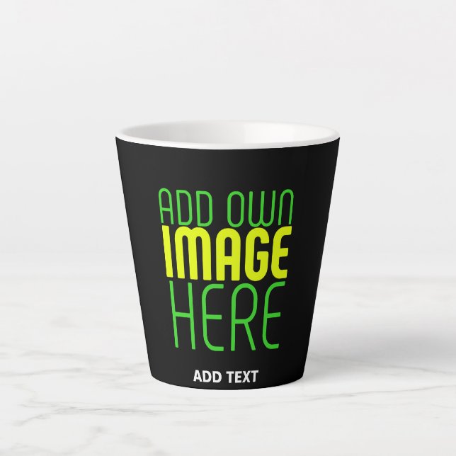 MODERNE BEARBEITBARE, EINFACHE TEMPLATE FÜR SCHWAR MILCHTASSE (Vorderseite)