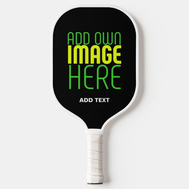 MODERNE BEARBEITBARE, EINFACHE TEMPLATE FÜR SCHWAR PICKLEBALL SCHLÄGER (Vorderseite)