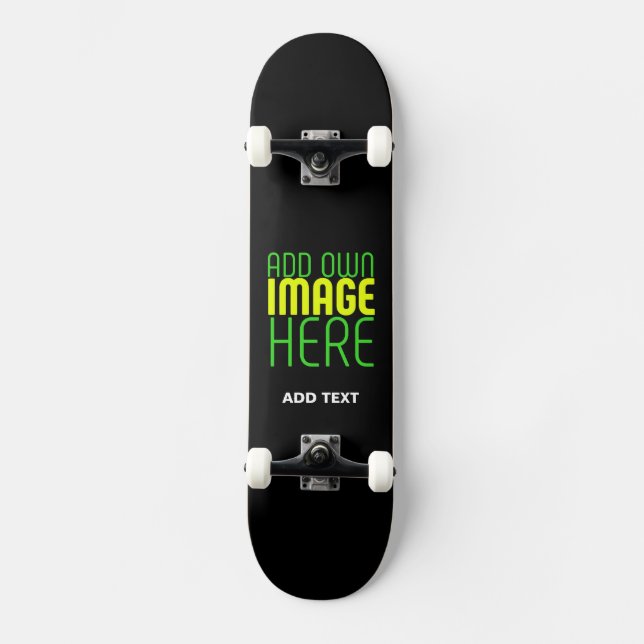 MODERNE BEARBEITBARE, EINFACHE TEMPLATE FÜR SCHWAR SKATEBOARD (Vorderseite)