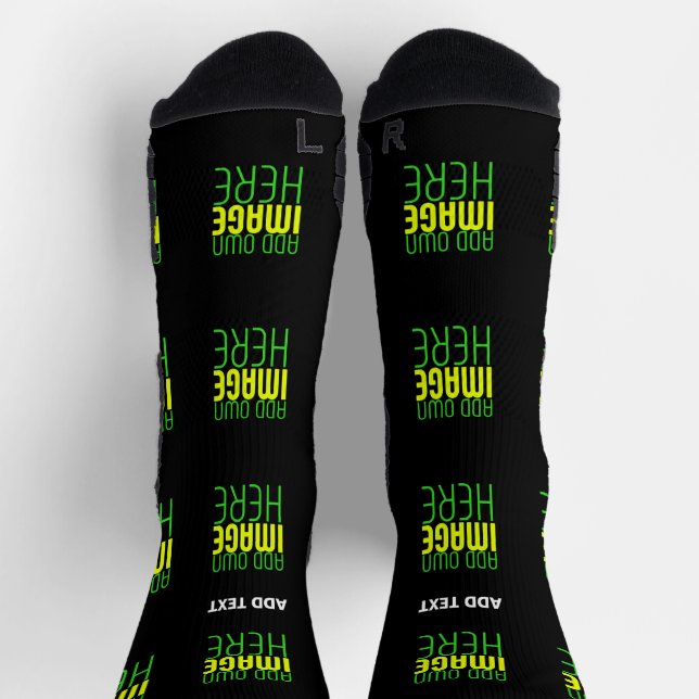 MODERNE BEARBEITBARE, EINFACHE TEMPLATE FÜR SCHWAR SOCKEN (Oben)