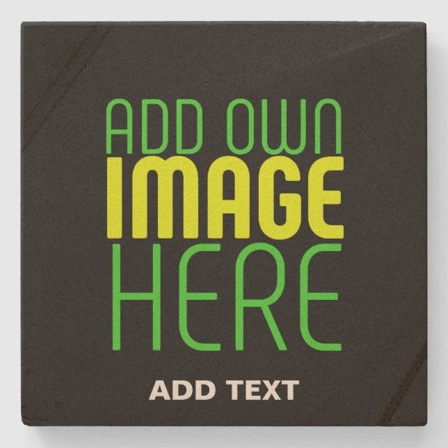 MODERNE BEARBEITBARE, EINFACHE TEMPLATE FÜR SCHWAR STEINUNTERSETZER (Vorderseite)