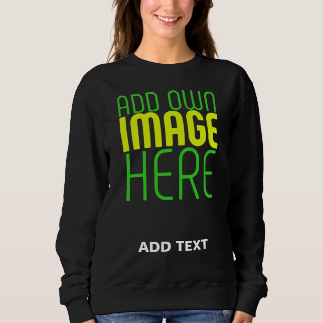 MODERNE BEARBEITBARE, EINFACHE TEMPLATE FÜR SCHWAR SWEATSHIRT (Vorderseite)