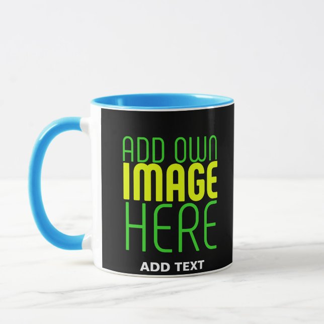 MODERNE BEARBEITBARE, EINFACHE TEMPLATE FÜR SCHWAR TASSE (Links)