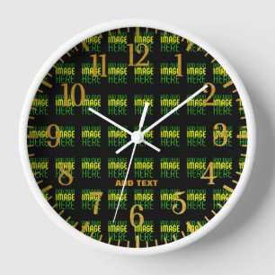 MODERNE BEARBEITBARE, EINFACHE TEMPLATE FÜR SCHWAR UHR