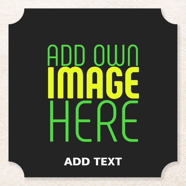 MODERNE BEARBEITBARE, EINFACHE TEMPLATE FÜR SCHWAR UNTERSETZER (Vorderseite)