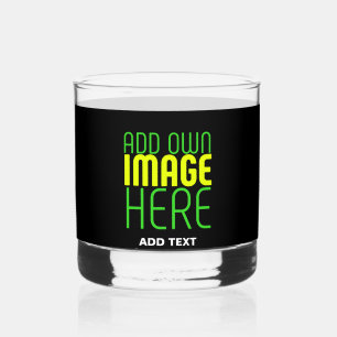 MODERNE BEARBEITBARE, EINFACHE TEMPLATE FÜR SCHWAR WHISKYGLAS
