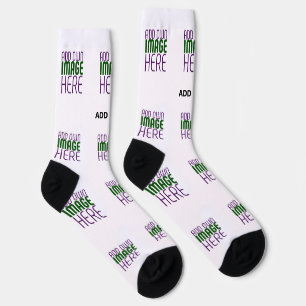MODERNE BEARBEITBARE EINFACHE WEIßE BILD-TEXT-VORL SOCKEN