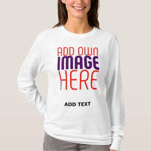 MODERNE BEARBEITBARE EINFACHE WEIßE BILD-TEXT-VORL T-Shirt