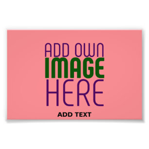 MODERNE BEARBEITBARE LACHSROSA BILD-TEXT-VORLAGE FOTODRUCK