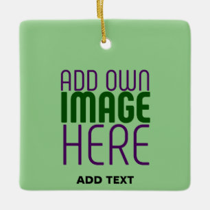 MODERNE BEARBEITBARE MINT GRÜNE BILDTEMPLATE KERAMIKORNAMENT