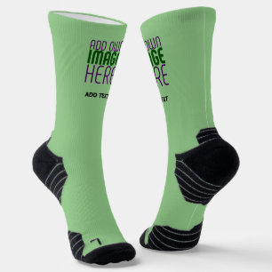 MODERNE BEARBEITBARE MINT GRÜNE BILDTEMPLATE SOCKEN