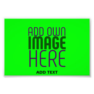 MODERNE BEARBEITBARE NEONGRÜNE BILD-TEXT-VORLAGE FOTODRUCK