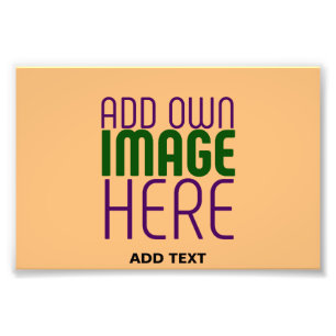 MODERNE BEARBEITBARE PFIRSICH-ORANGE-BILD-TEXTVORL FOTODRUCK