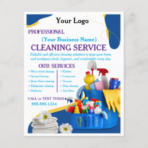 Moderne bearbeitbare Reinigungsdienstleistung für Flyer
