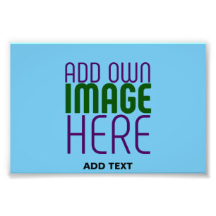 MODERNE BEARBEITBARE SWAG HIMMELBLAUE BILD-TEXT-VO FOTODRUCK