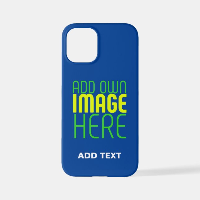 MODERNE BEARBEITUNGSFÄHIGE COBALT BLUE BILD-TEMPLA iPhone 12 MINI HÜLLE (Rückseite)