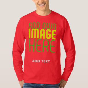 MODERNE BEARBEITUNGSFÄHIGE EINFACHE ROTE BILDTEXTV T-Shirt