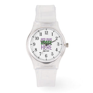 MODERNE BEARBEITUNGSFÄHIGE, EINFACHE WEISSE BILDTE ARMBANDUHR