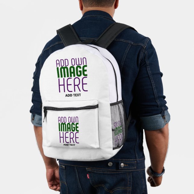 MODERNE BEARBEITUNGSFÄHIGE, EINFACHE WEISSE BILDTE BEDRUCKTER RUCKSACK (Insitu (Modell))