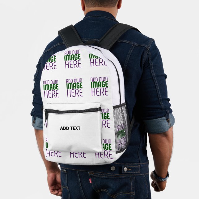 MODERNE BEARBEITUNGSFÄHIGE, EINFACHE WEISSE BILDTE BEDRUCKTER RUCKSACK (Insitu (Modell))