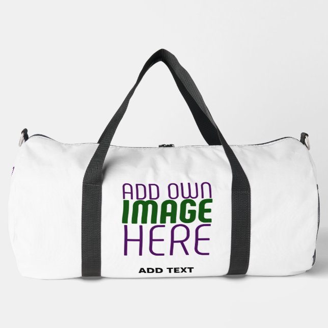 MODERNE BEARBEITUNGSFÄHIGE, EINFACHE WEISSE BILDTE DUFFLE BAG (Vorderseite)