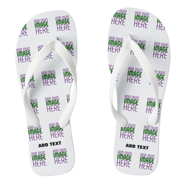 MODERNE BEARBEITUNGSFÄHIGE, EINFACHE WEISSE BILDTE FLIP FLOPS (Fußbett)