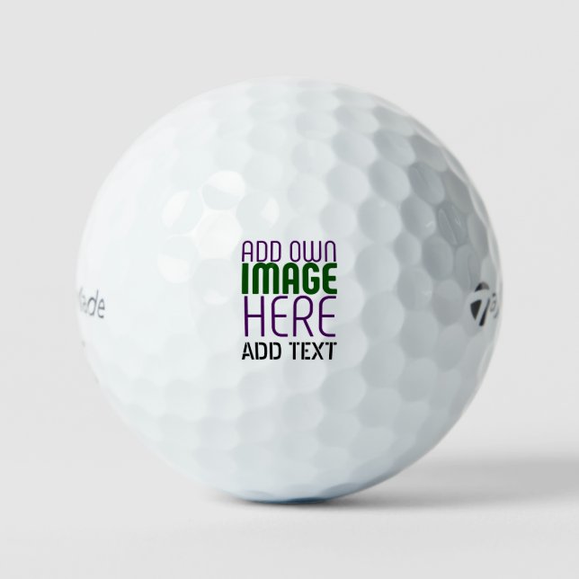 MODERNE BEARBEITUNGSFÄHIGE, EINFACHE WEISSE BILDTE GOLFBALL (Vorderseite)