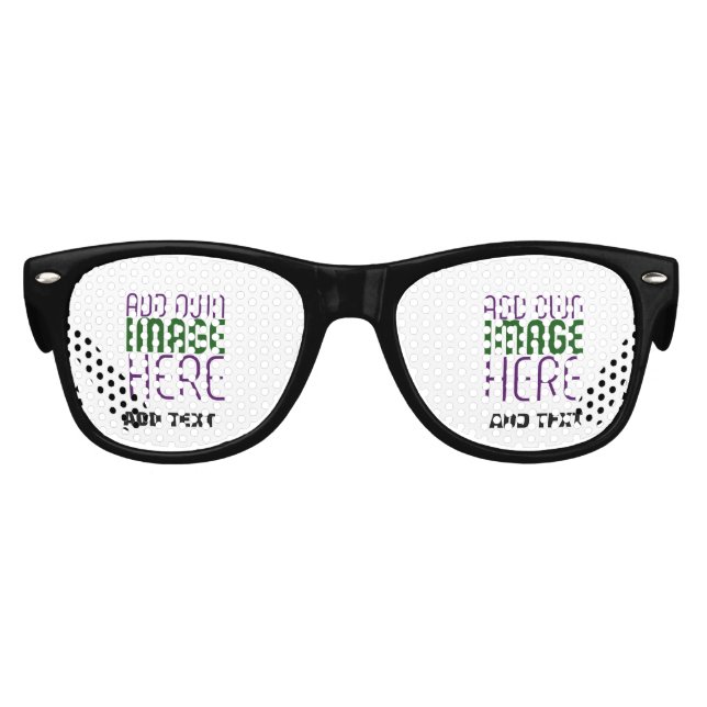 MODERNE BEARBEITUNGSFÄHIGE, EINFACHE WEISSE BILDTE PARTYBRILLE (Vorderseite)
