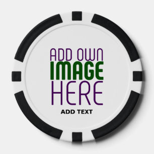 MODERNE BEARBEITUNGSFÄHIGE, EINFACHE WEISSE BILDTE POKERCHIPS