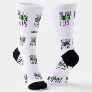 MODERNE BEARBEITUNGSFÄHIGE, EINFACHE WEISSE BILDTE SOCKEN
